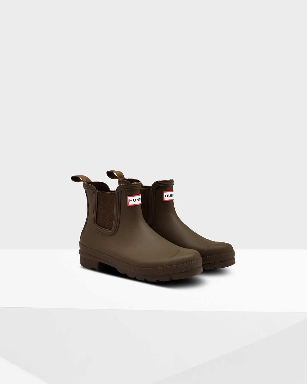 Hunter Original Women's Chelsea Boots NZ-20710Q Olive